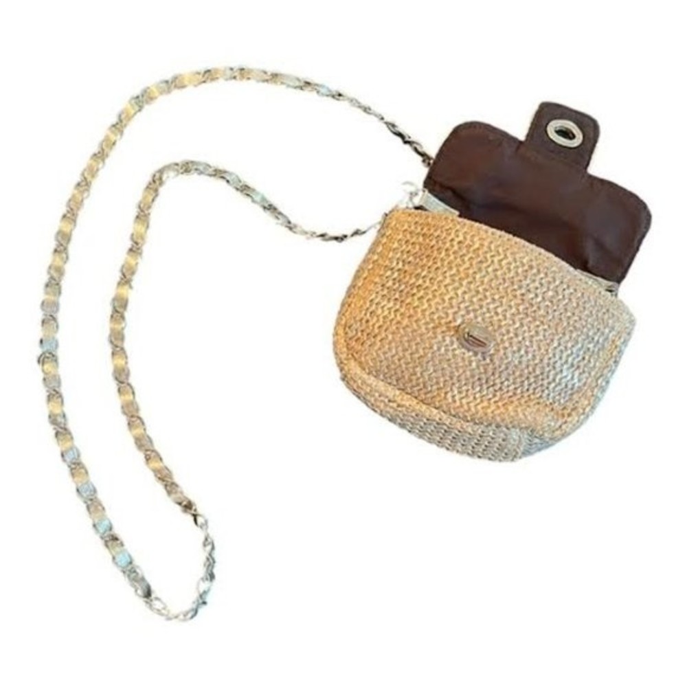 Muche Et Muchette Gold Woven Crossbody with Silver Sparkle Threads